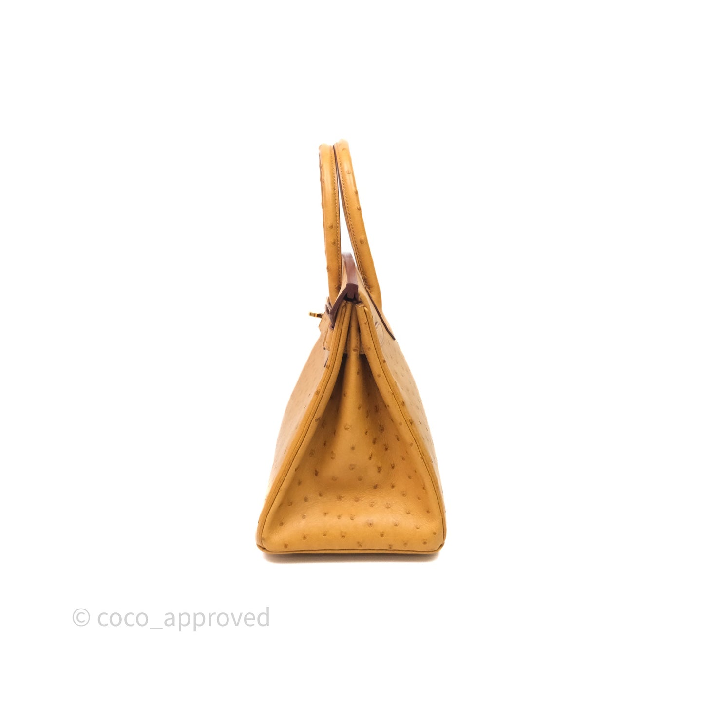 Hermès Birkin Retourne 30 Cognac 35 Ostrich Gold Hardware
