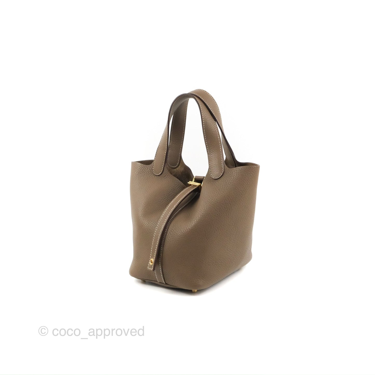 Hermès Picotin Lock 18 Etoupe Clemence Gold Hardware