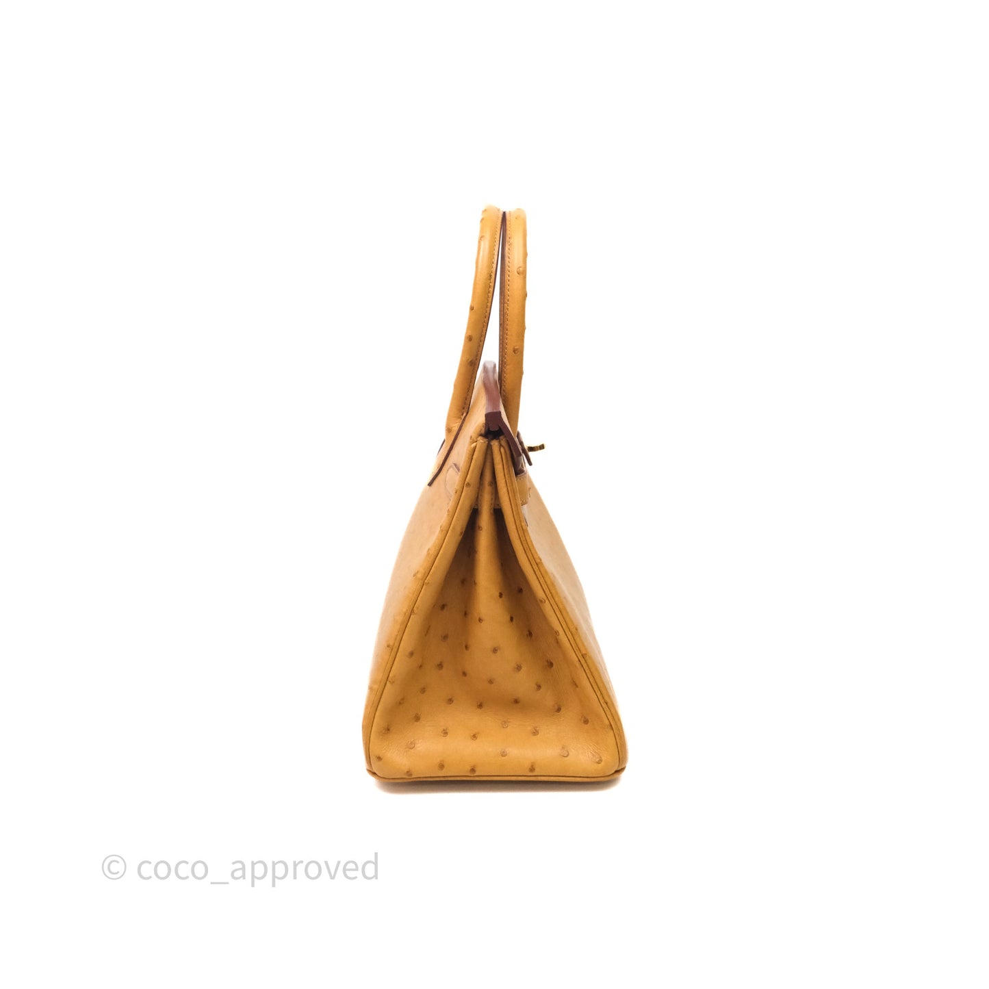 Hermès Birkin Retourne 30 Cognac 35 Ostrich Gold Hardware