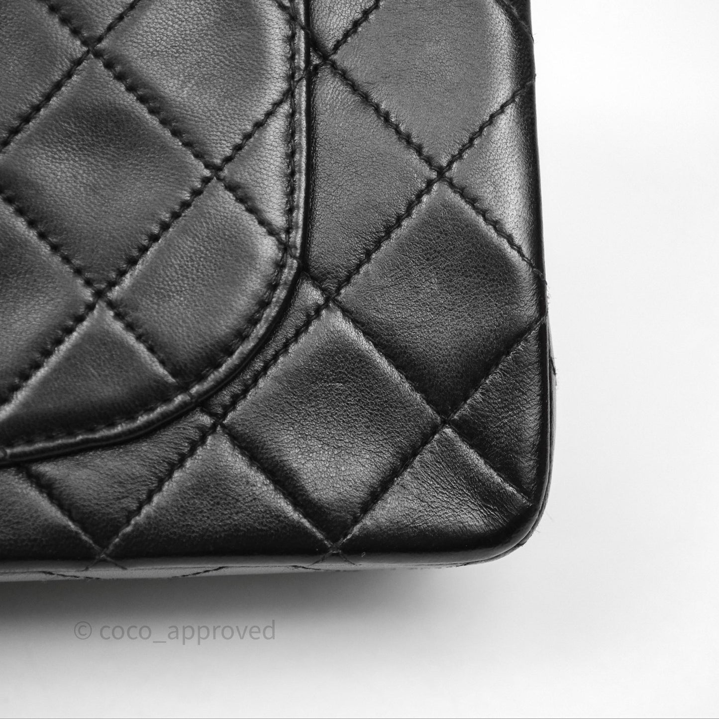 Chanel Vintage Lambskin Small Double Flap Bag Black Gold Hardware