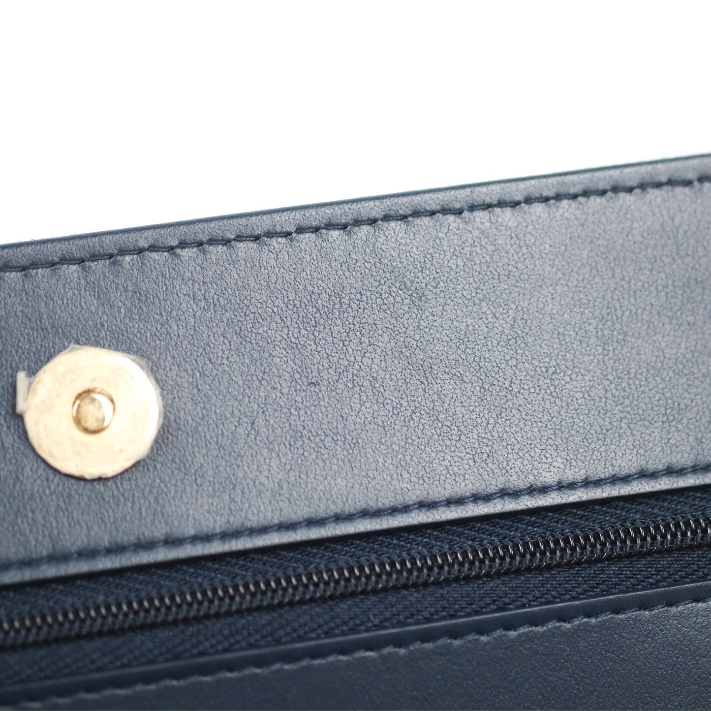 Chanel Quilted Classic Wallet on Chain WOC Denim Gold Hardware