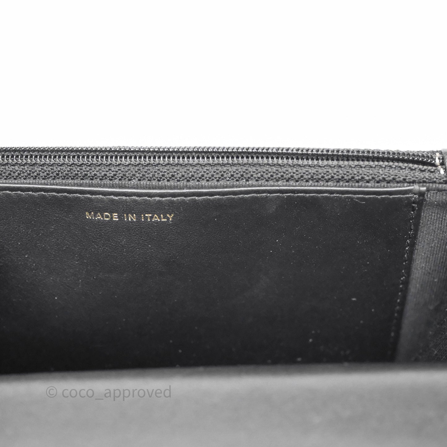 Chanel All Slide Wallet on Chain WOC Adjustable Chain Quilted Black Lambskin
