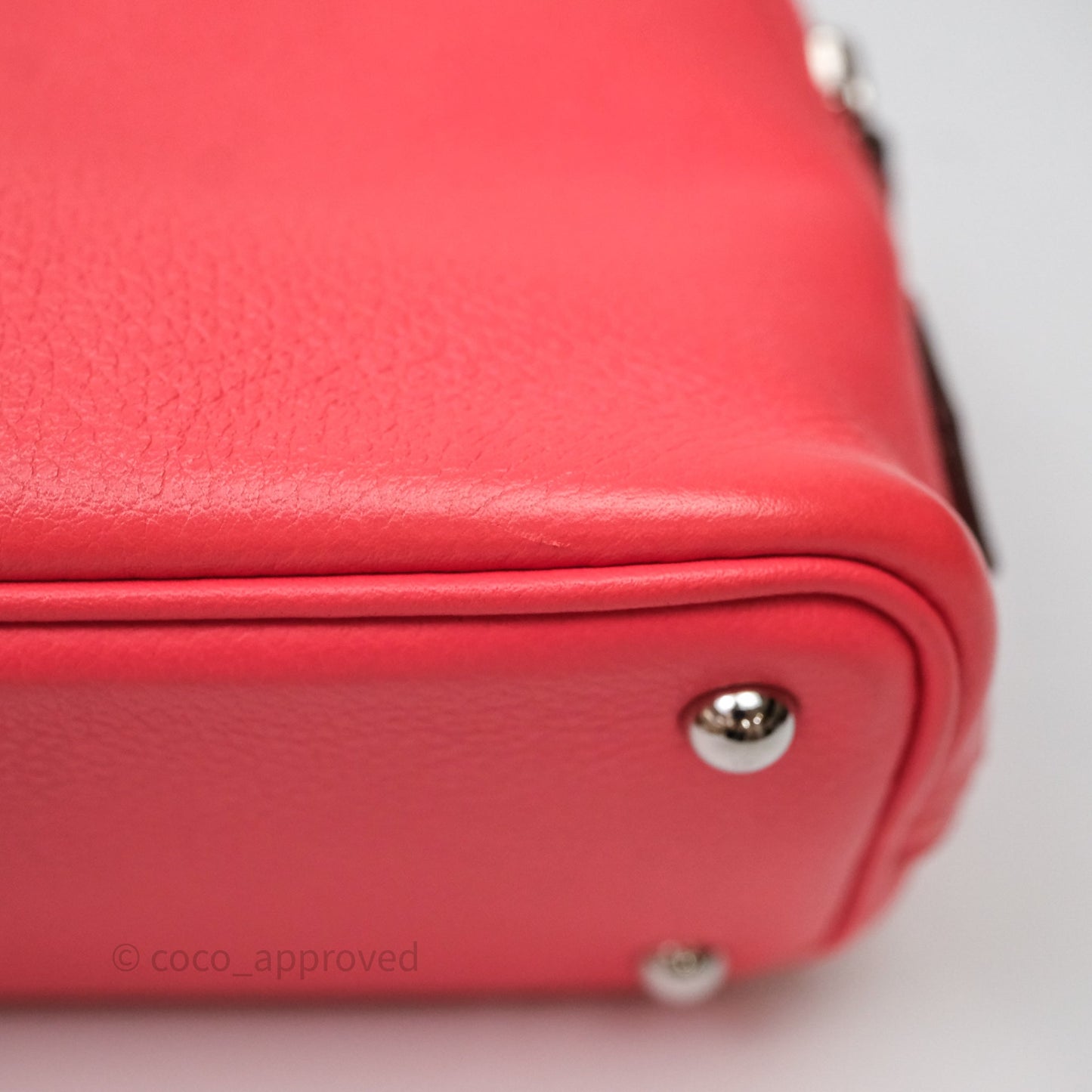 Hermès Bolide Mini 1923 Rose Texas 0E/ Cuivre 6C Evercolor Palladium Hardware