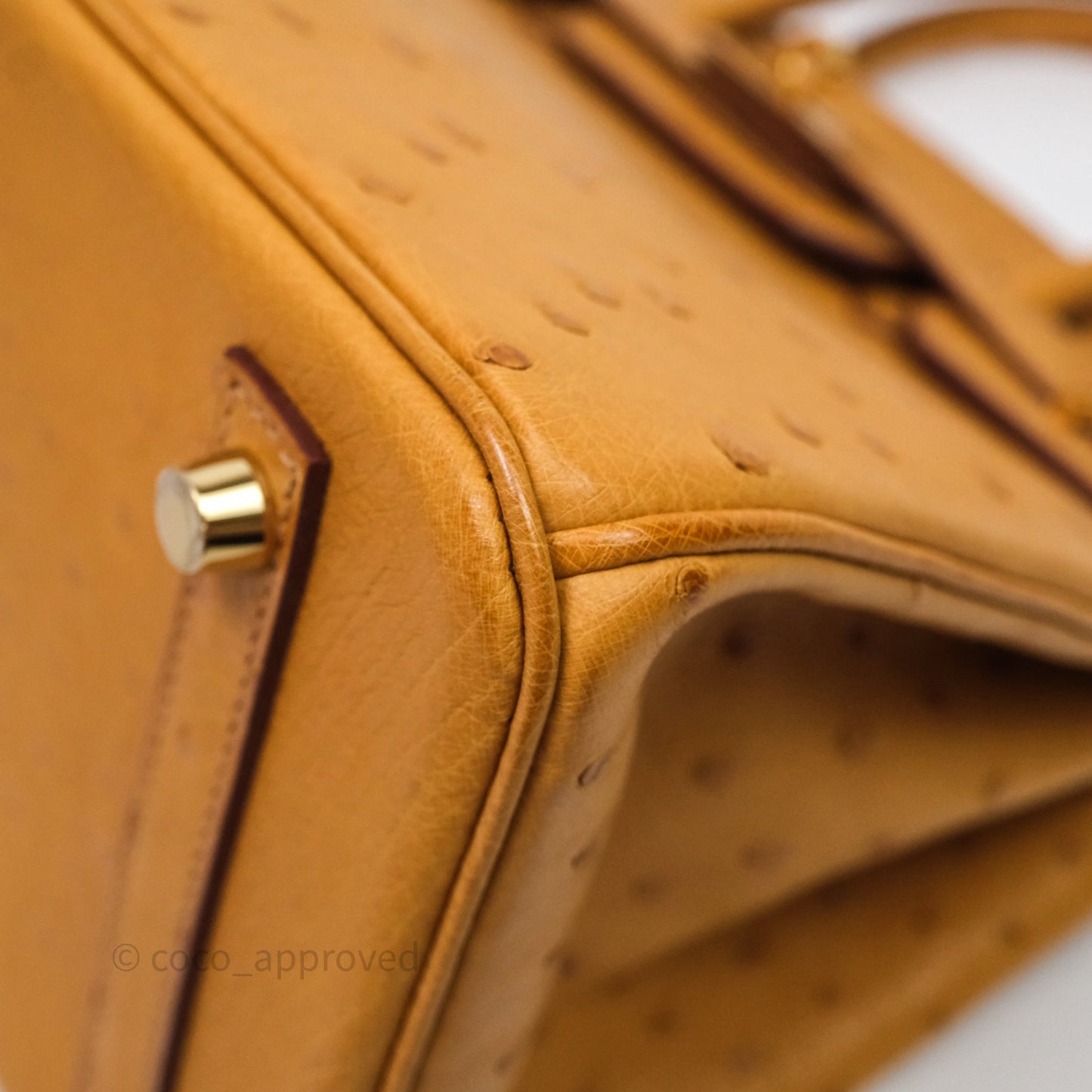 Hermès Birkin Retourne 30 Cognac 35 Ostrich Gold Hardware