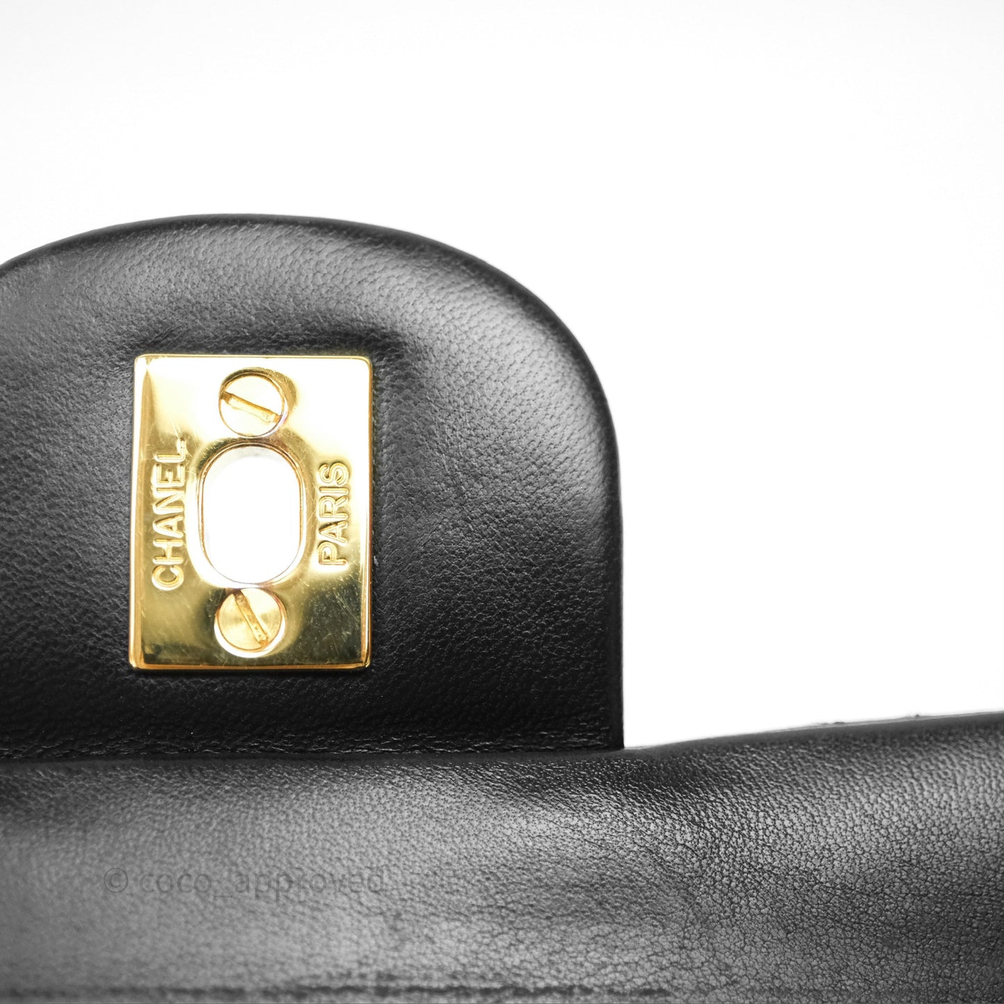 Chanel Vintage Lambskin Small Double Flap Bag Black Gold Hardware