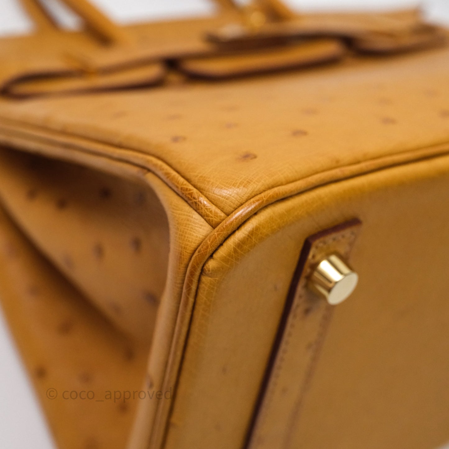 Hermès Birkin Retourne 30 Cognac 35 Ostrich Gold Hardware
