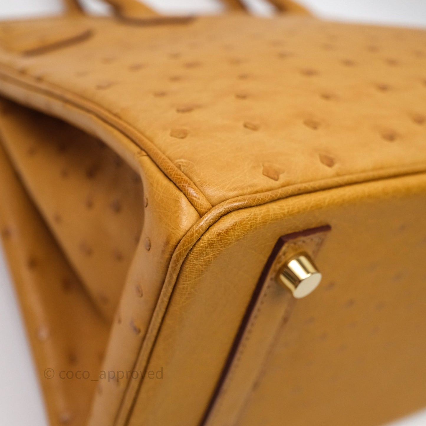 Hermès Birkin Retourne 30 Cognac 35 Ostrich Gold Hardware