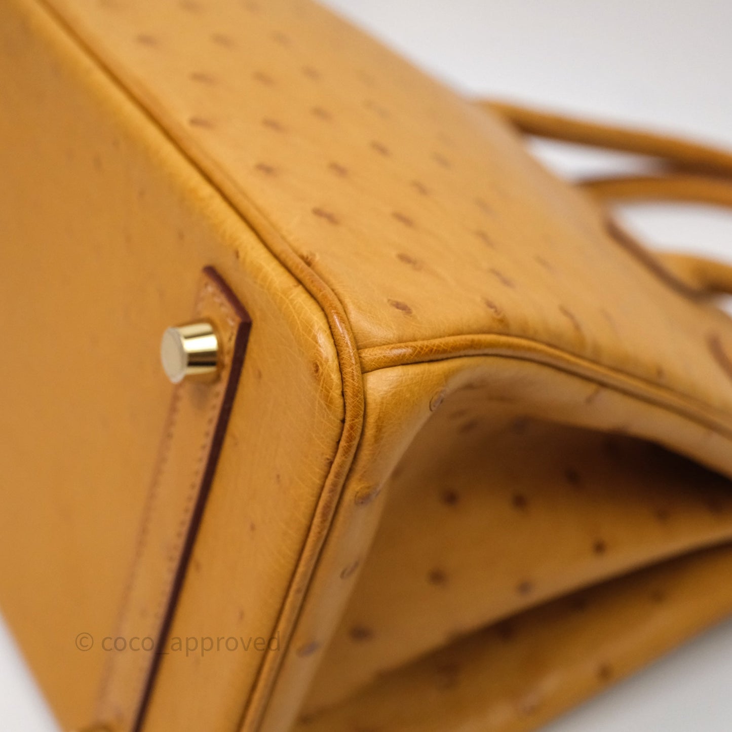 Hermès Birkin Retourne 30 Cognac 35 Ostrich Gold Hardware