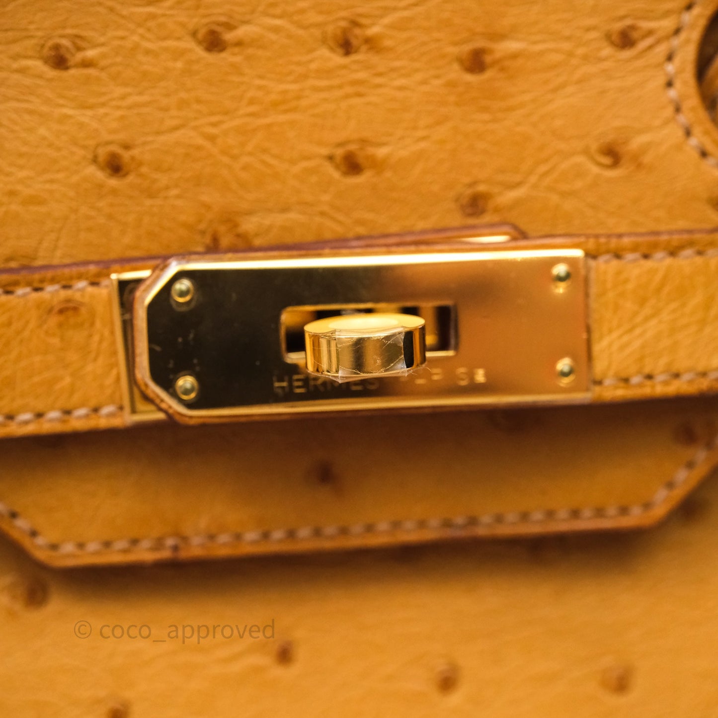Hermès Birkin Retourne 30 Cognac 35 Ostrich Gold Hardware