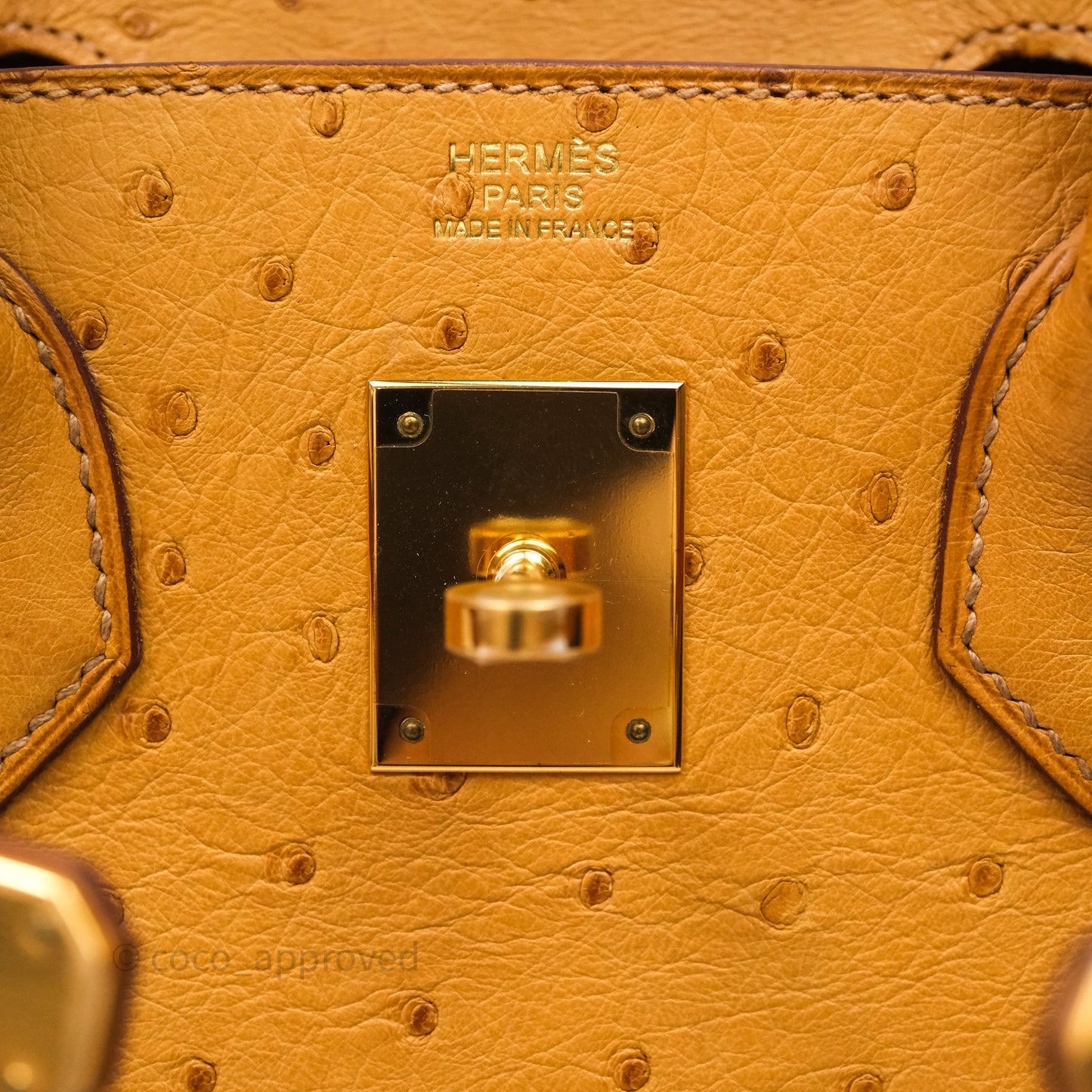 Hermès Birkin Retourne 30 Cognac 35 Ostrich Gold Hardware