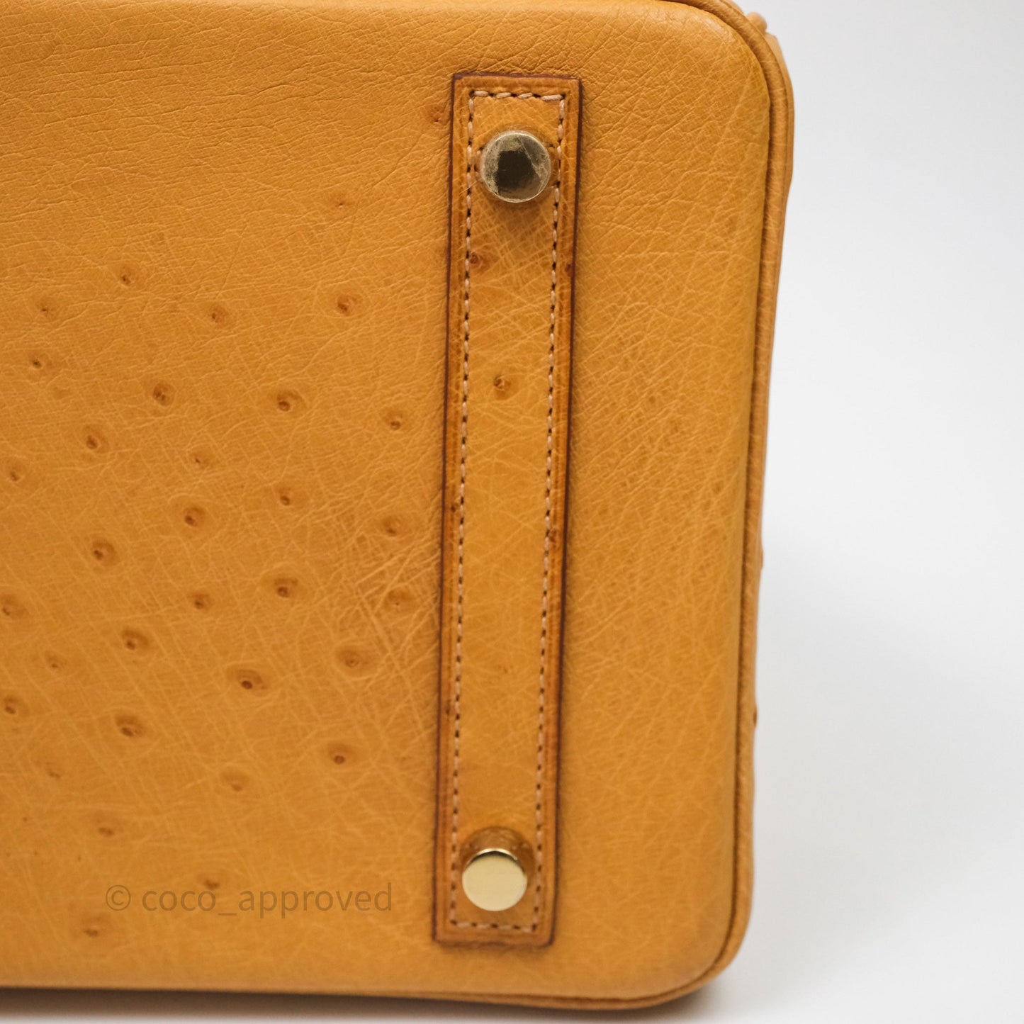Hermès Birkin Retourne 30 Cognac 35 Ostrich Gold Hardware
