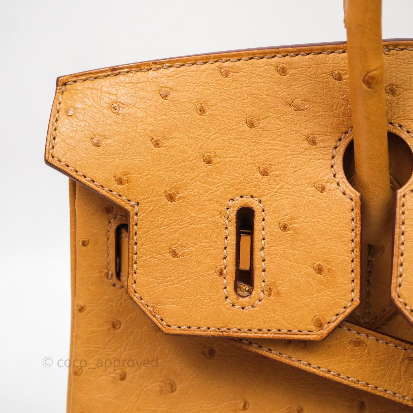 Hermès Birkin Retourne 30 Cognac 35 Ostrich Gold Hardware