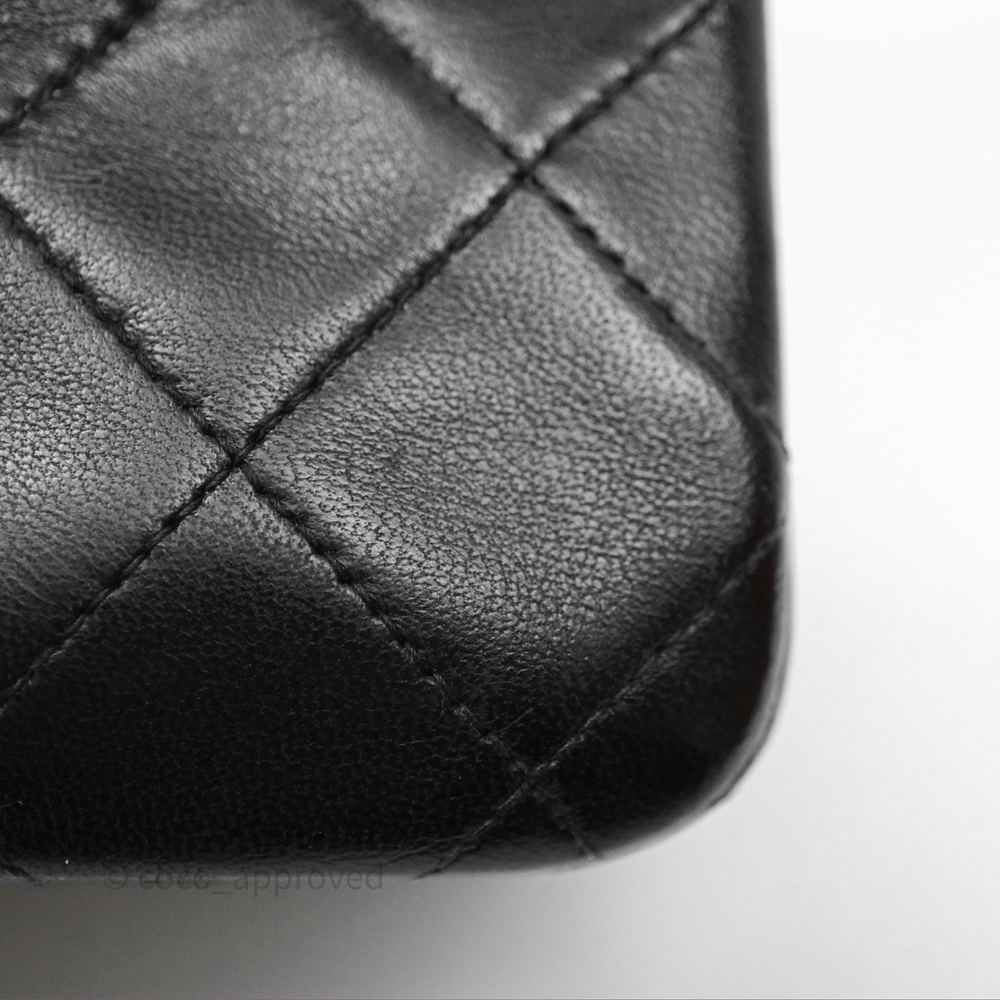 Chanel Vintage Lambskin Small Double Flap Bag Black Gold Hardware