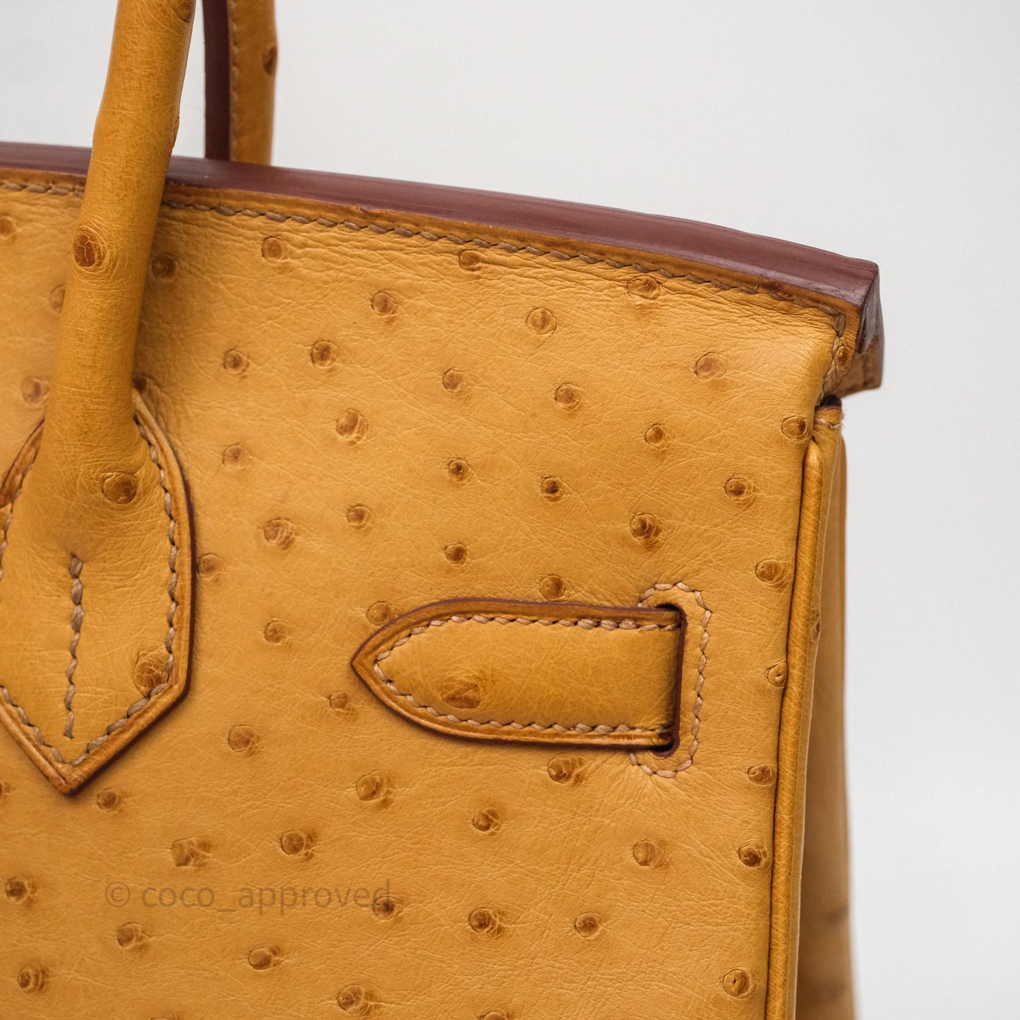 Hermès Birkin Retourne 30 Cognac 35 Ostrich Gold Hardware