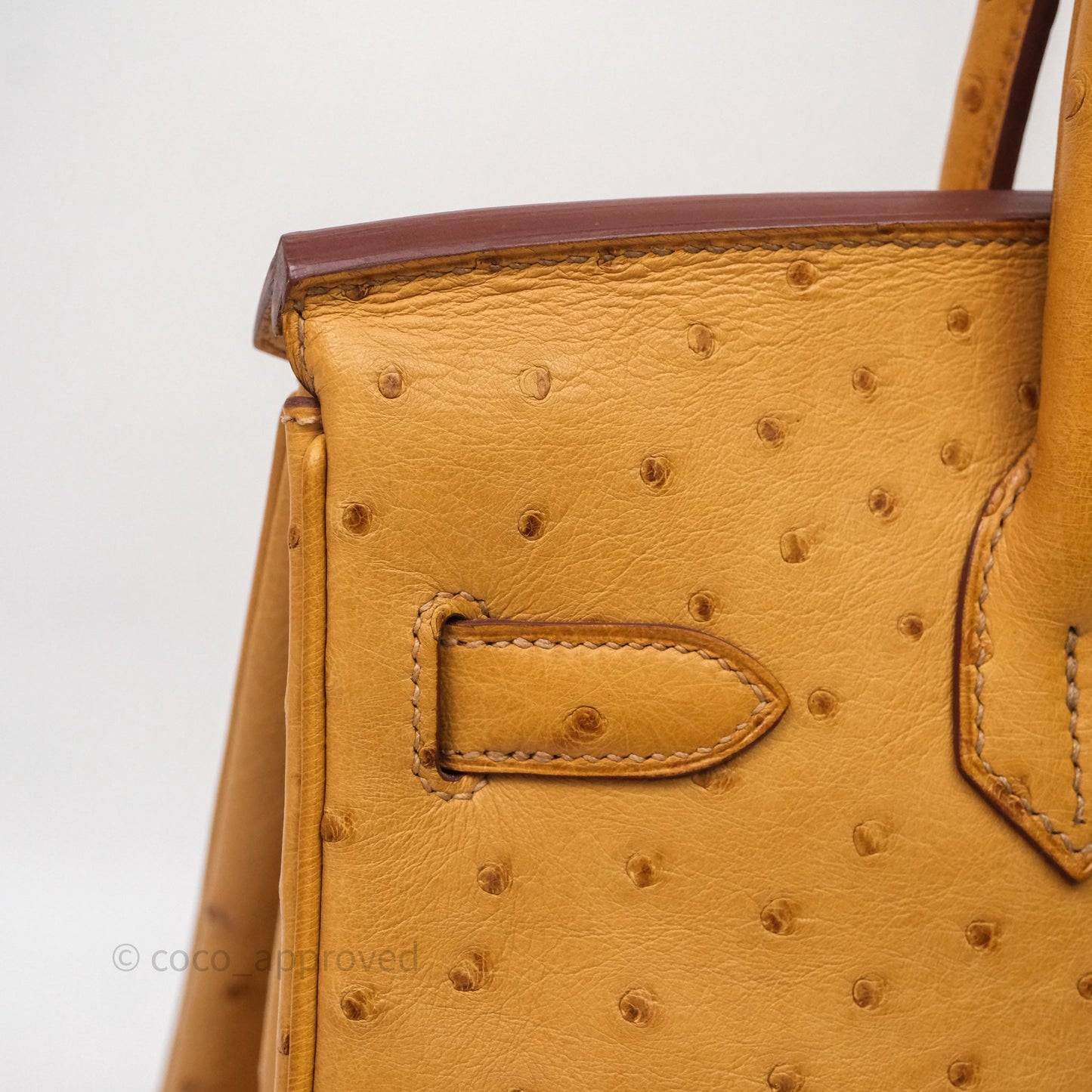 Hermès Birkin Retourne 30 Cognac 35 Ostrich Gold Hardware