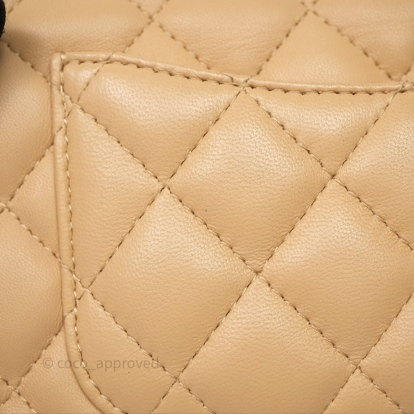 Chanel Mini Rectangular Quilted Beige Lambskin Gold Hardware