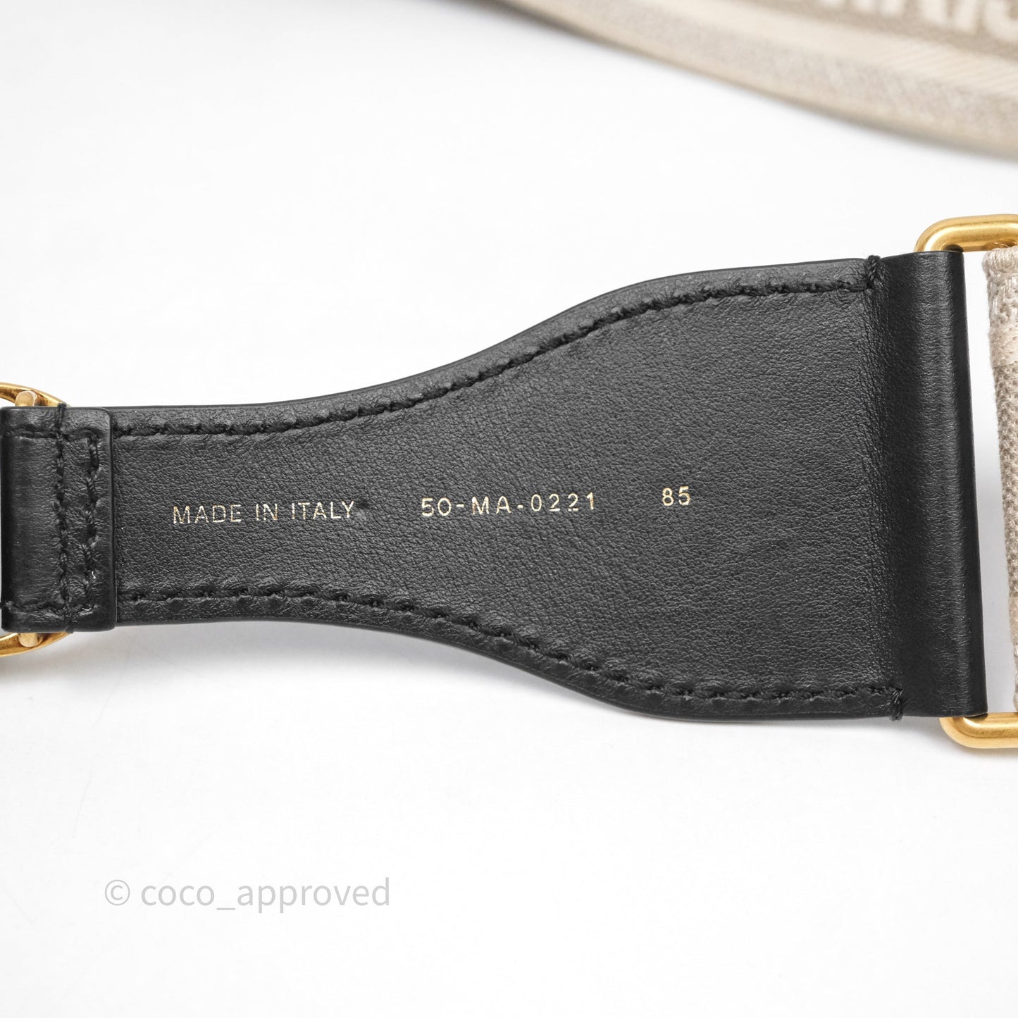 Dior CD Belt Embroidered Canvas Light Beige Size 85