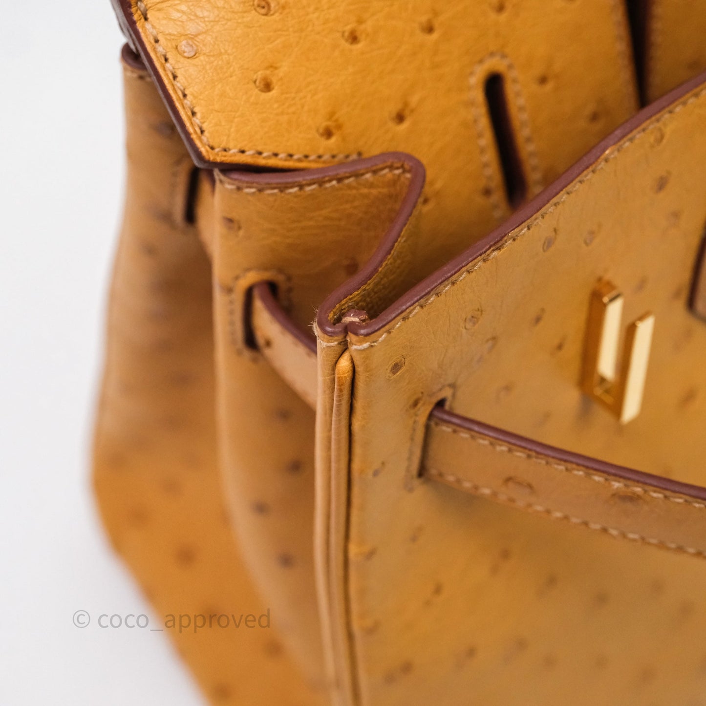 Hermès Birkin Retourne 30 Cognac 35 Ostrich Gold Hardware