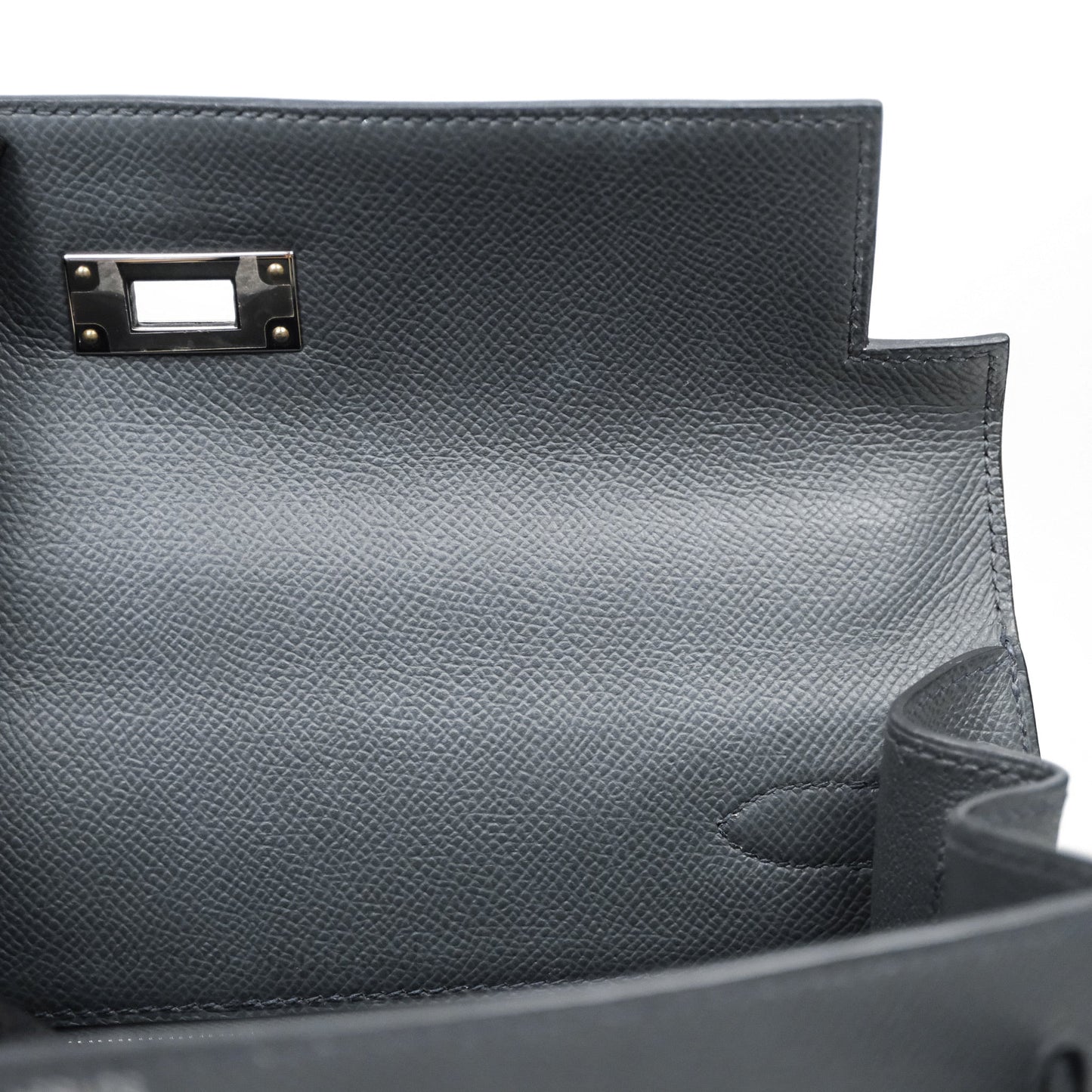 Hermès Kelly II 28 Veau Espom Gris Misty H0 Sellier Palladium Hardware