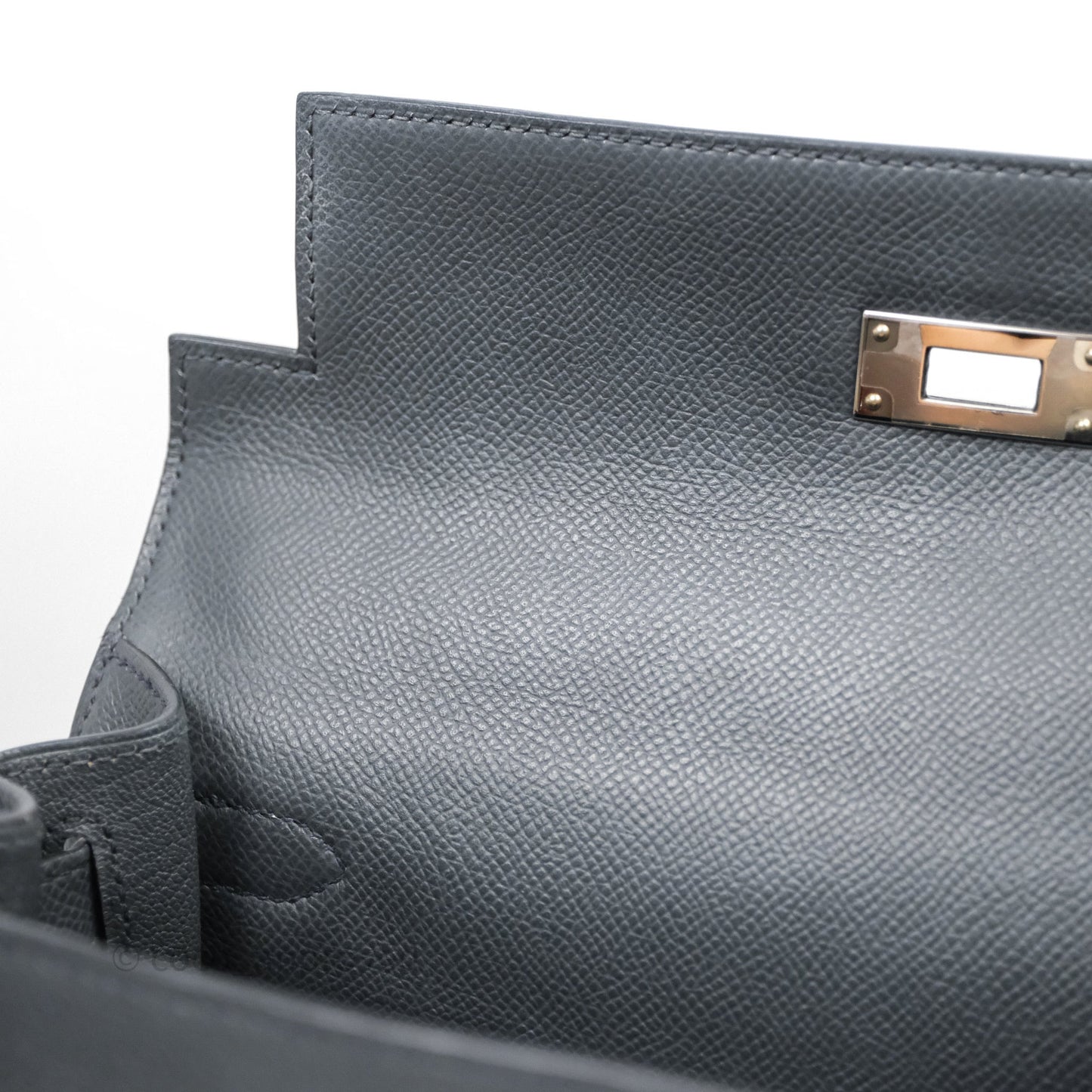Hermès Kelly II 28 Veau Espom Gris Misty H0 Sellier Palladium Hardware