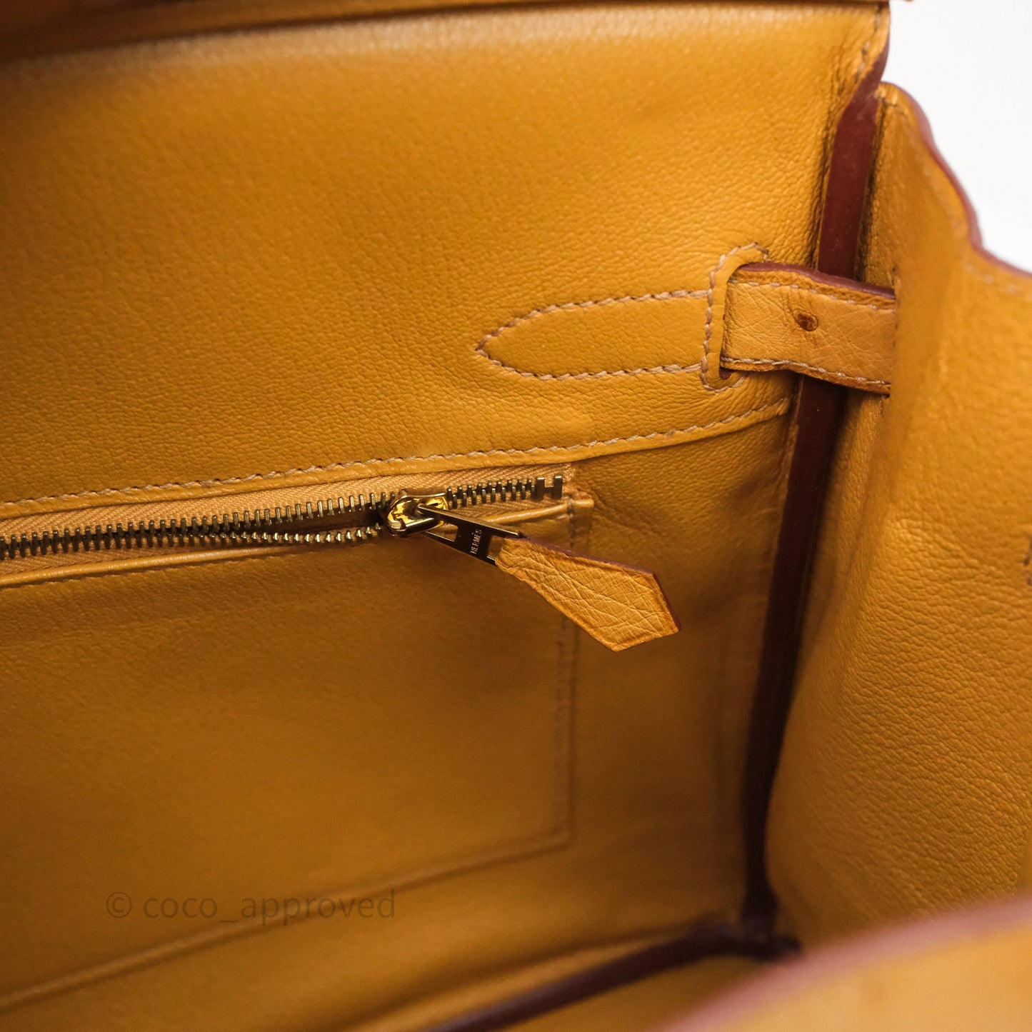Hermès Birkin Retourne 30 Cognac 35 Ostrich Gold Hardware