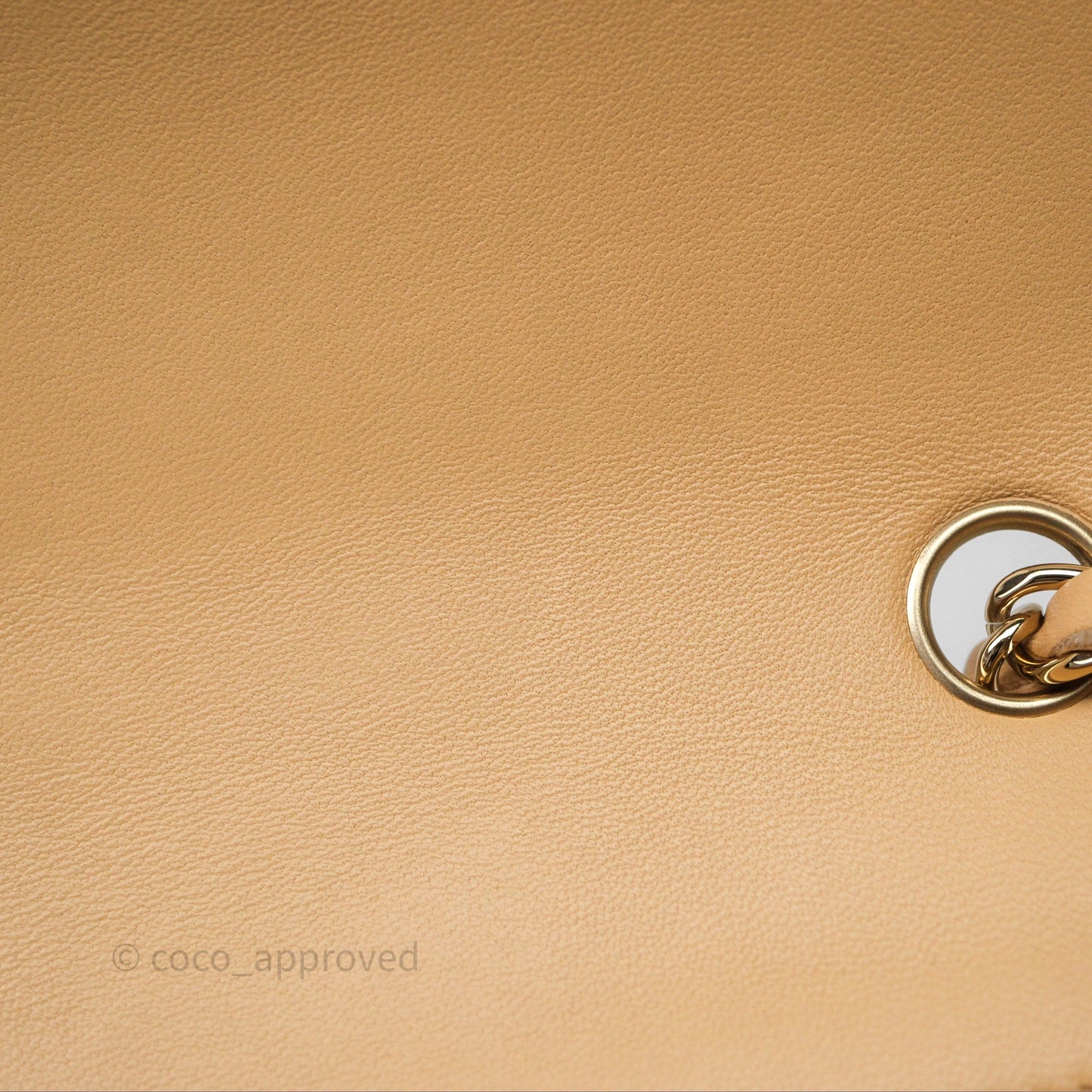 Chanel Mini Rectangular Quilted Beige Lambskin Gold Hardware
