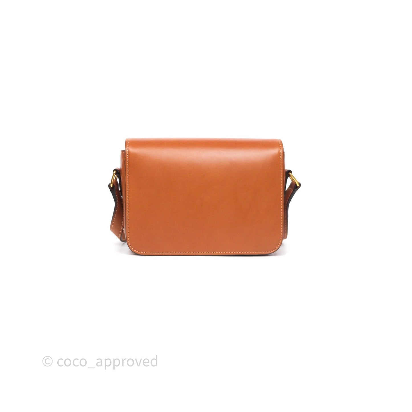 Celine Teen Triomphe Bag Tan Natural Calfskin Gold Hardware