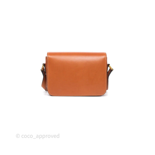 Celine Teen Triomphe Bag Tan Natural Calfskin Gold Hardware