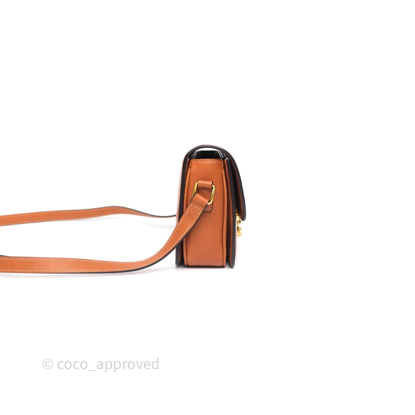 Celine Teen Triomphe Bag Tan Natural Calfskin Gold Hardware