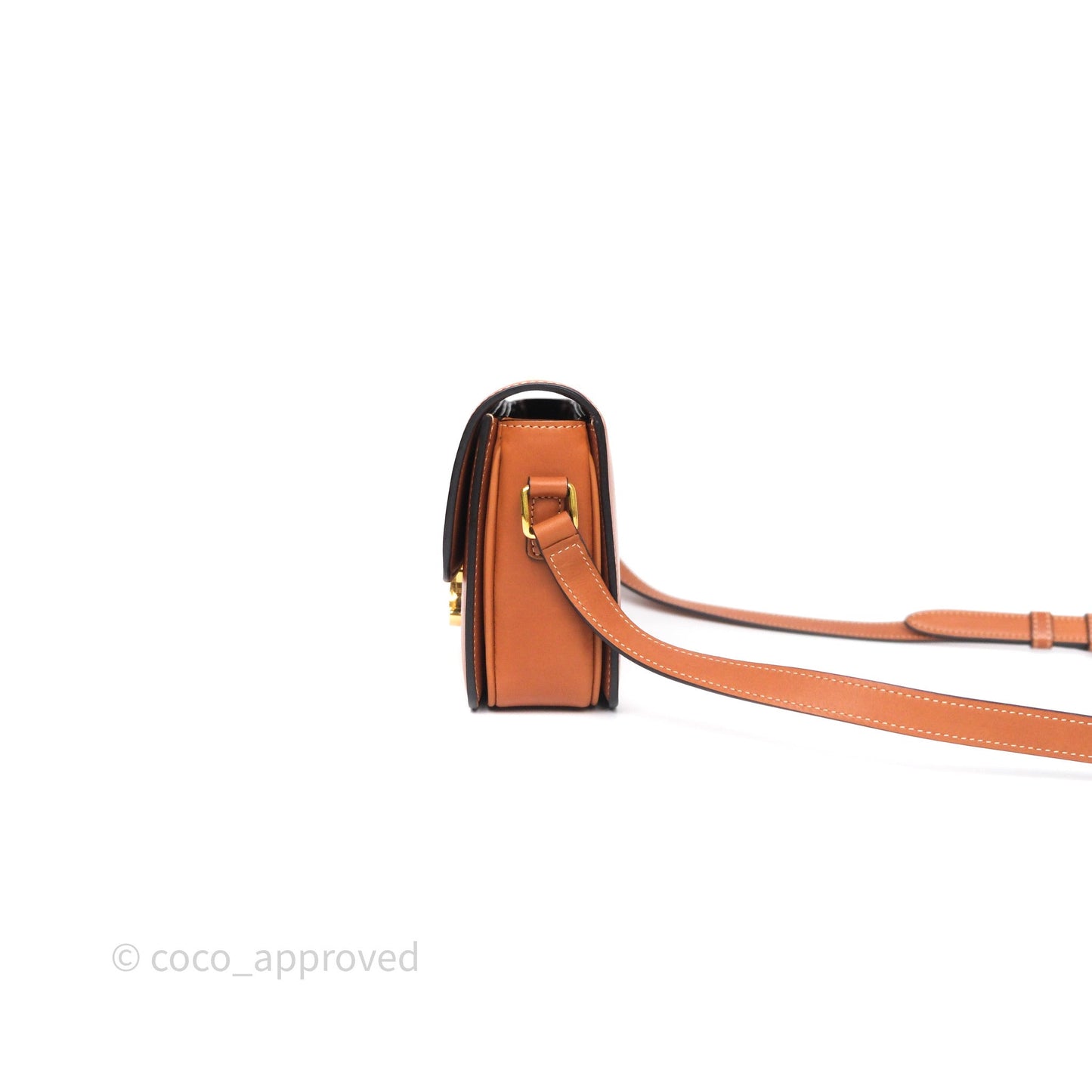 Celine Teen Triomphe Bag Tan Natural Calfskin Gold Hardware