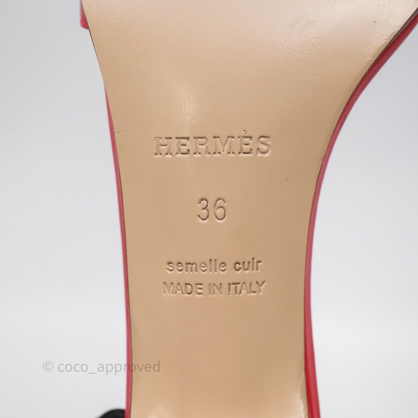 Hermes Manege Ankle Wrap Sandals Red Size 36