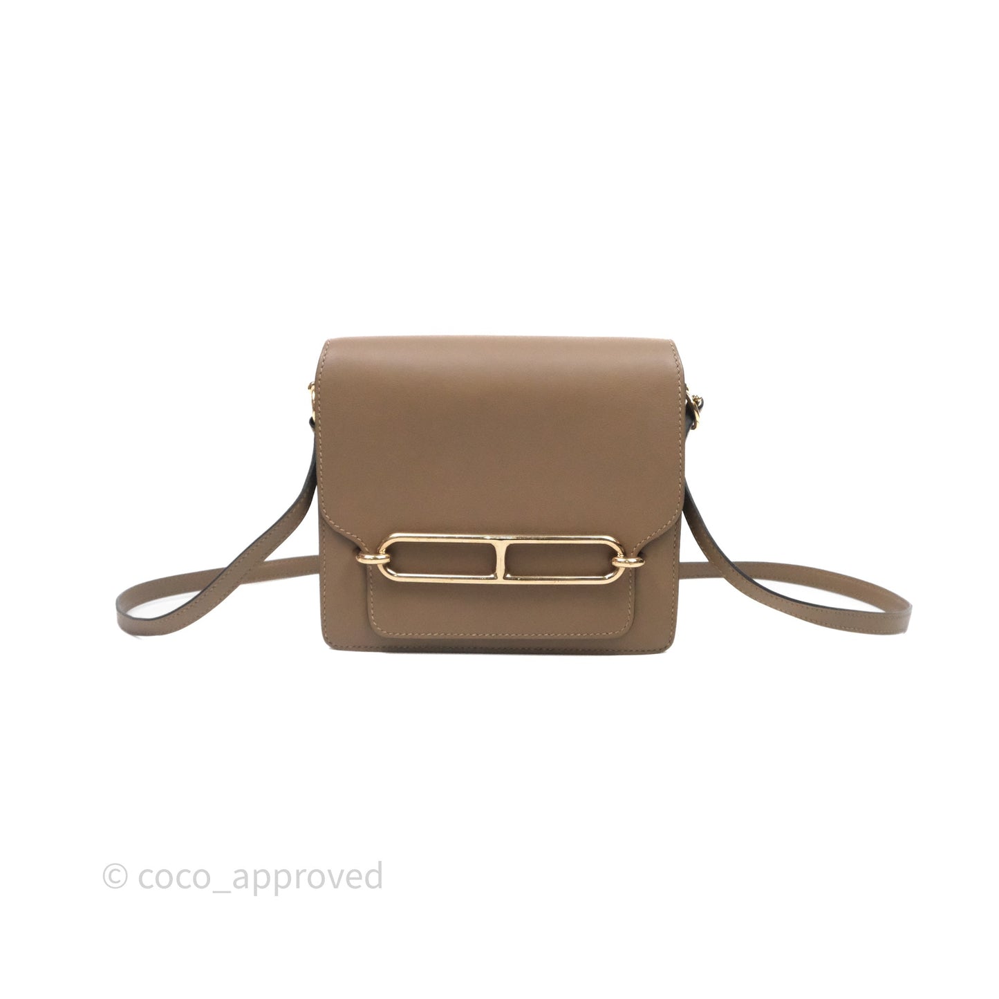 Hermès Roulis Mini Beige De Weimar D0 Veau Swift Gold Hardware