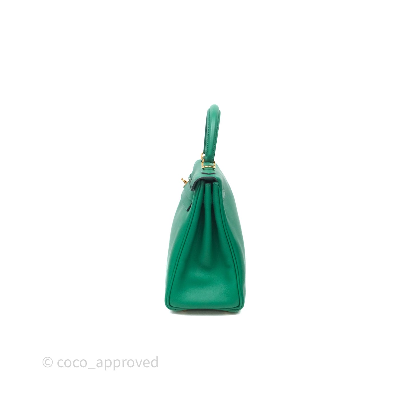 Hermès Kelly 25 Vert Vertigo U4 Swift Gold Hardware