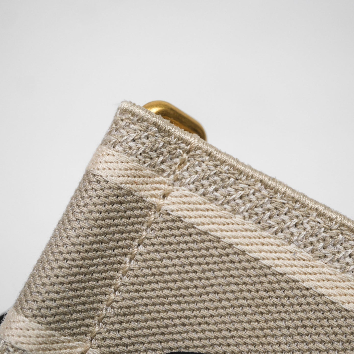 Dior CD Belt Embroidered Canvas Light Beige Size 85