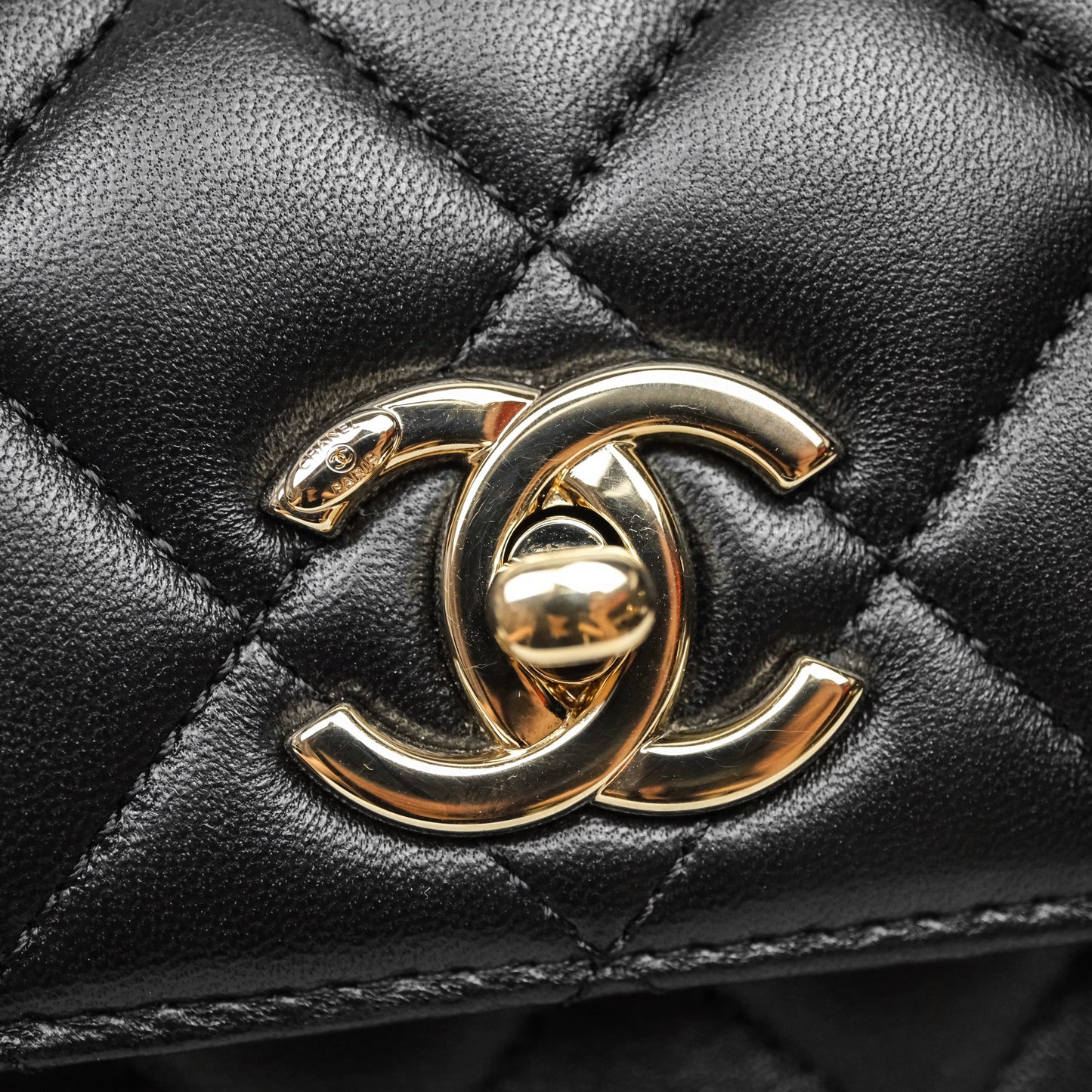 Chanel Trendy CC Mini Black Lambskin Gold Hardware