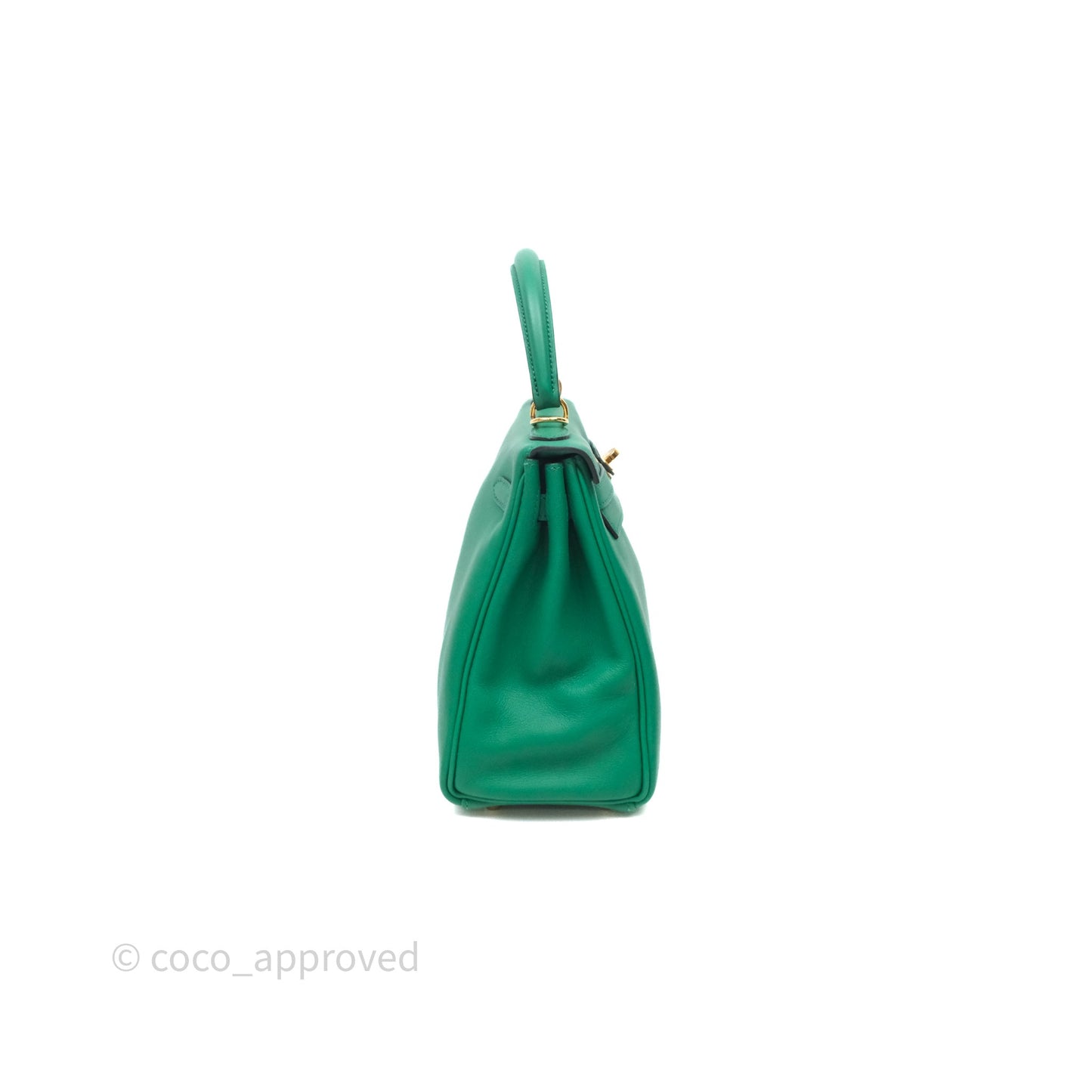 Hermès Kelly 25 Vert Vertigo U4 Swift Gold Hardware