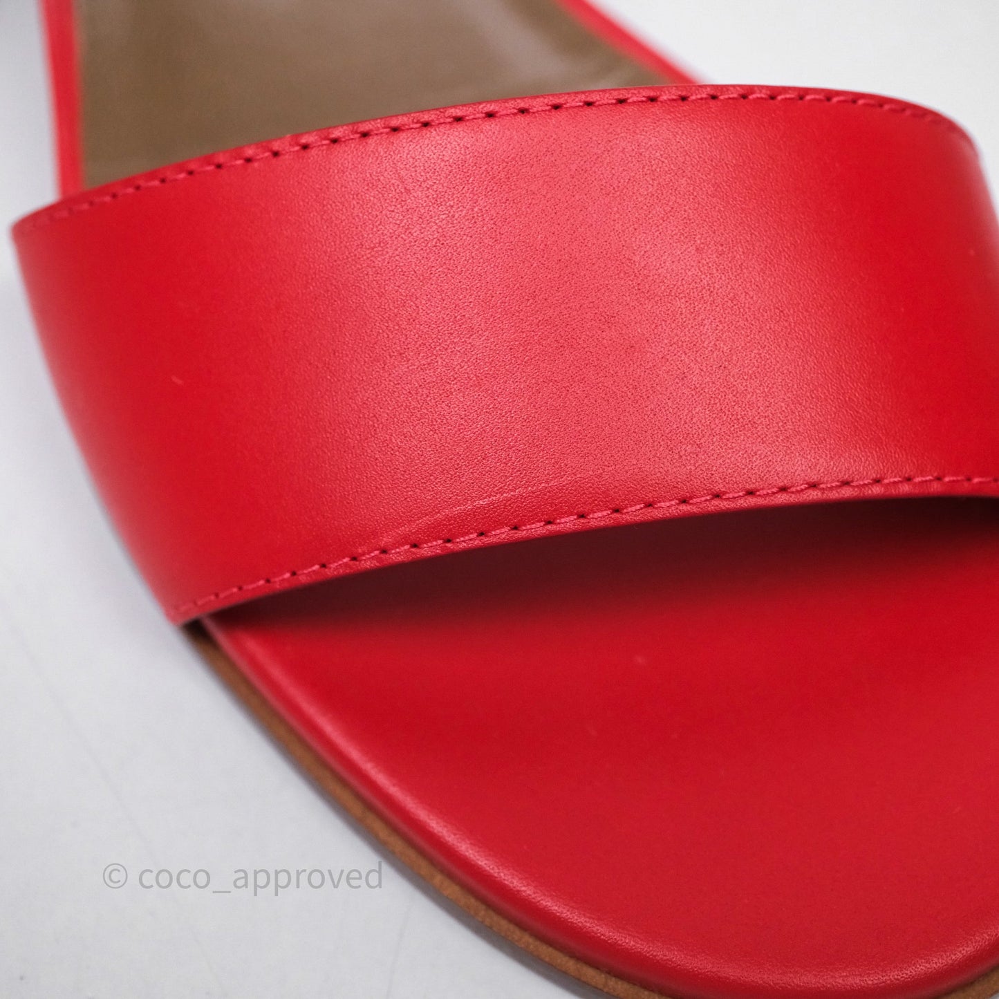 Hermes Manege Ankle Wrap Sandals Red Size 36