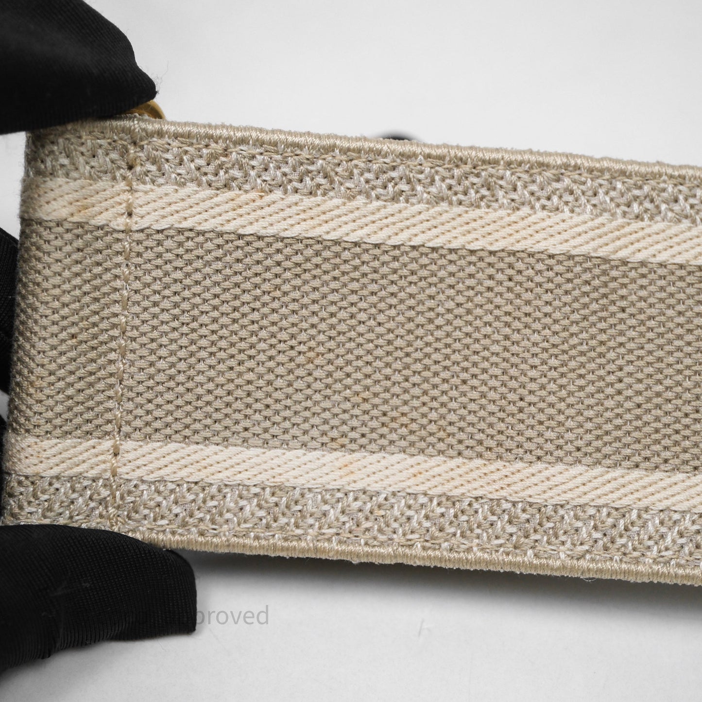 Dior CD Belt Embroidered Canvas Light Beige Size 85
