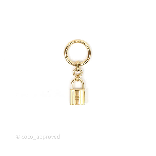 Hermes Loop Charms Cadenas Scarf Ring Gold Tone