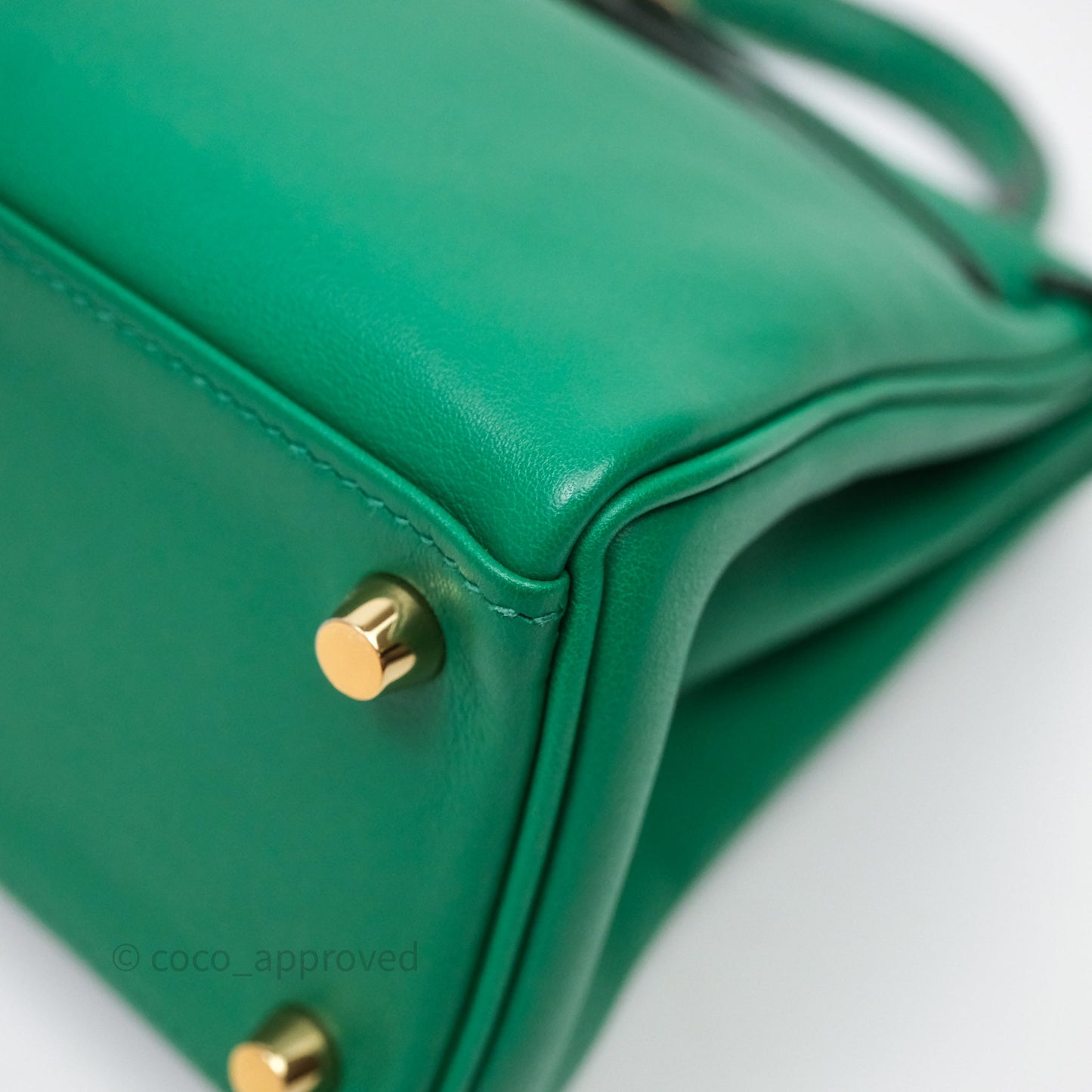 Hermès Kelly 25 Vert Vertigo U4 Swift Gold Hardware