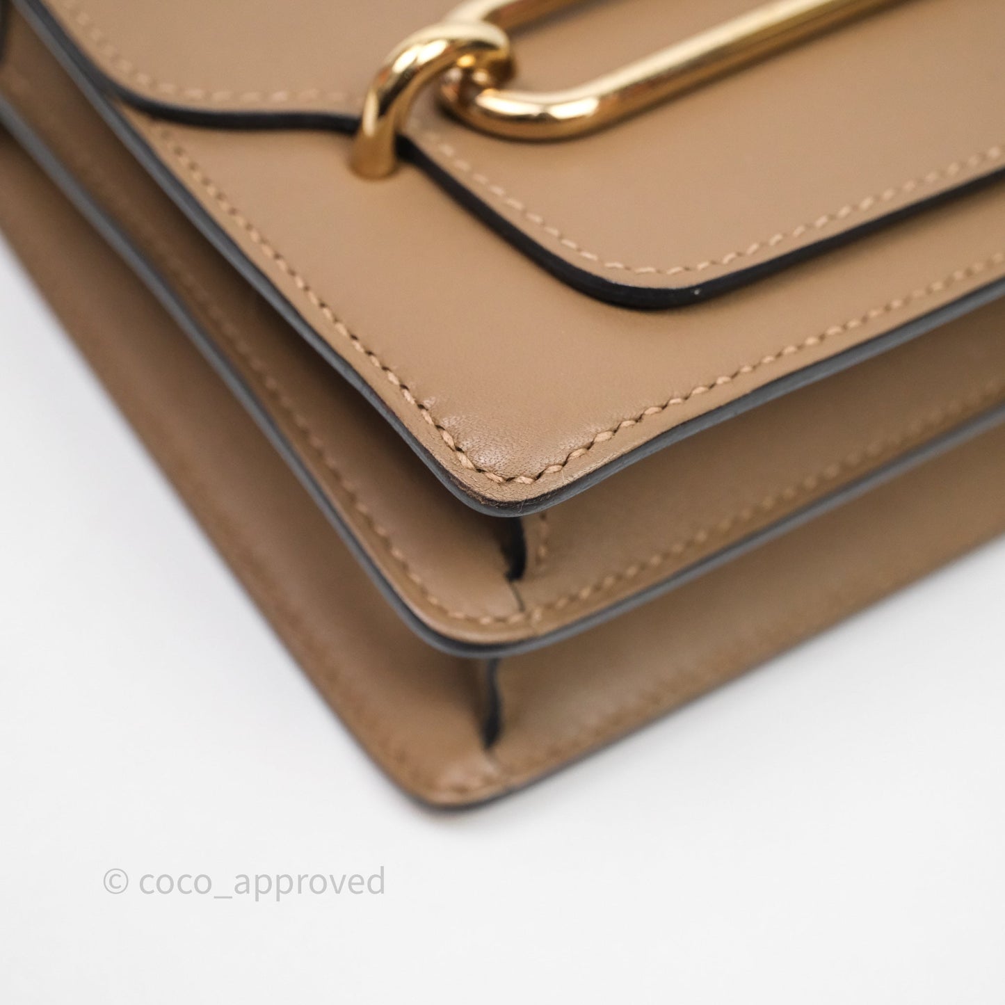 Hermès Roulis Mini Beige De Weimar D0 Veau Swift Gold Hardware