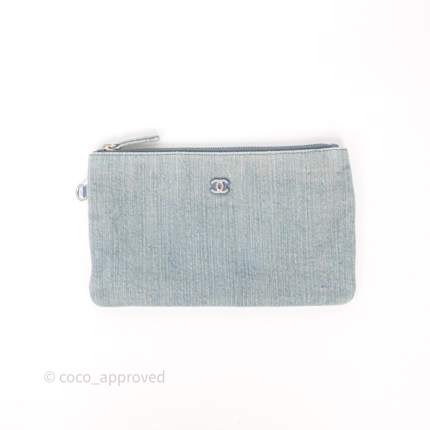 Chanel New Small Deauville Tote Denim Light Blue Aged Silver Hardware