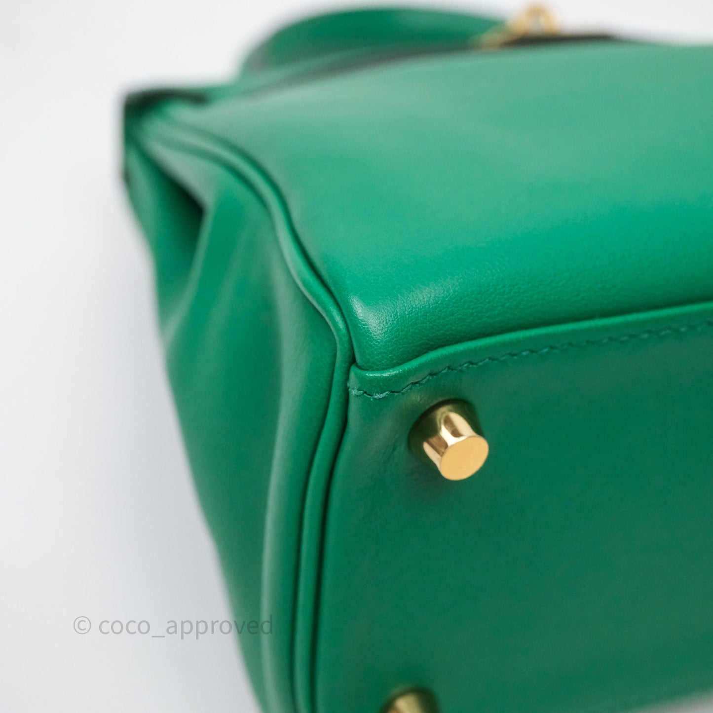 Hermès Kelly 25 Vert Vertigo U4 Swift Gold Hardware