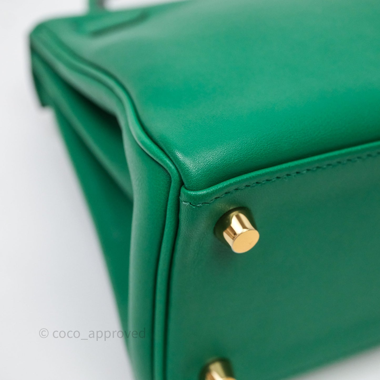 Hermès Kelly 25 Vert Vertigo U4 Swift Gold Hardware