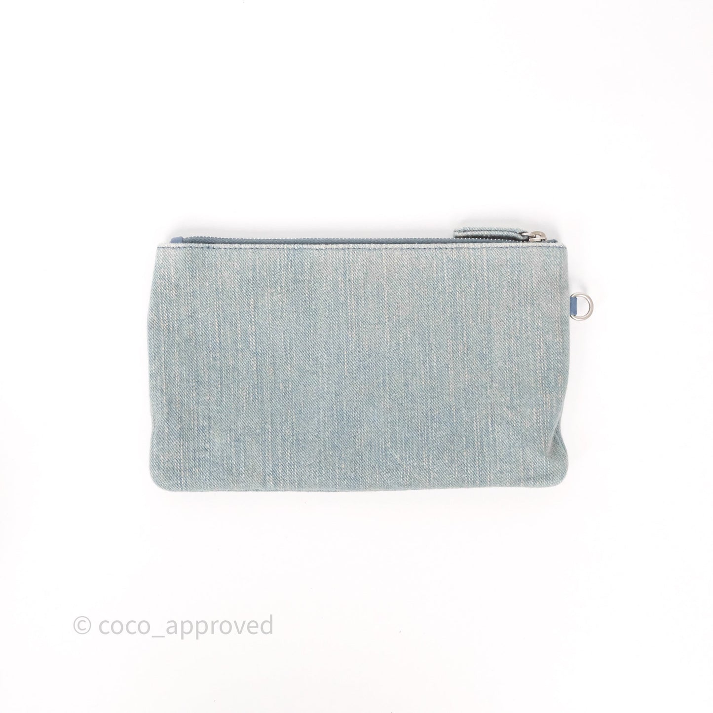 Chanel New Small Deauville Tote Denim Light Blue Aged Silver Hardware