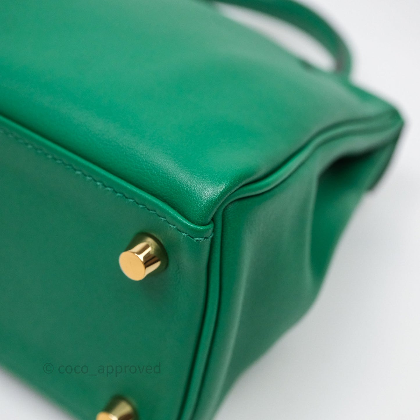 Hermès Kelly 25 Vert Vertigo U4 Swift Gold Hardware