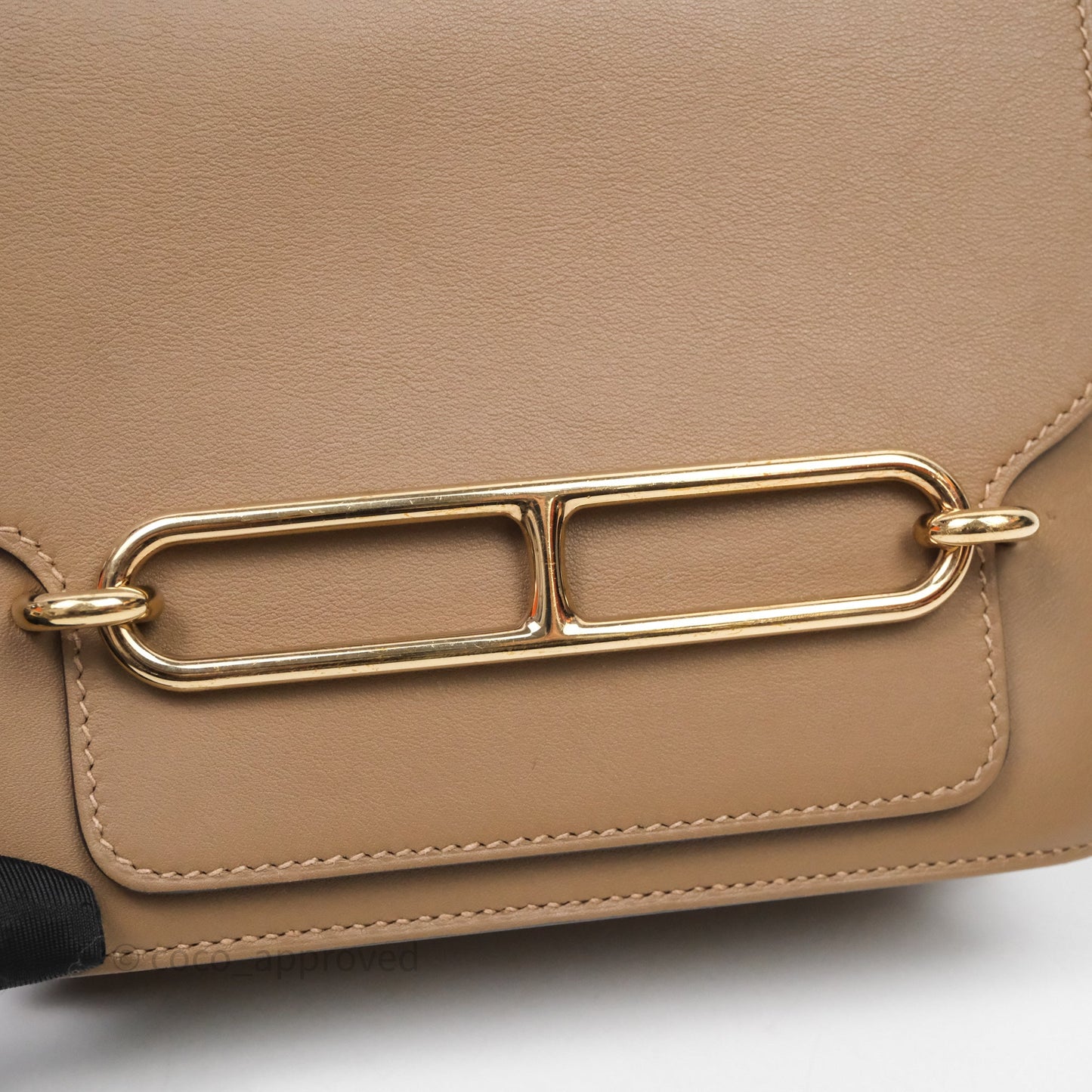 Hermès Roulis Mini Beige De Weimar D0 Veau Swift Gold Hardware