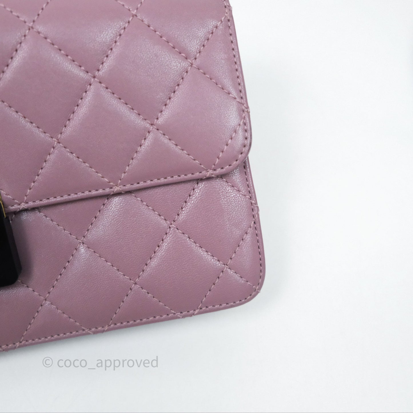 Chanel Beauty Lock Flap Bag Purple Aged Gold Hardware