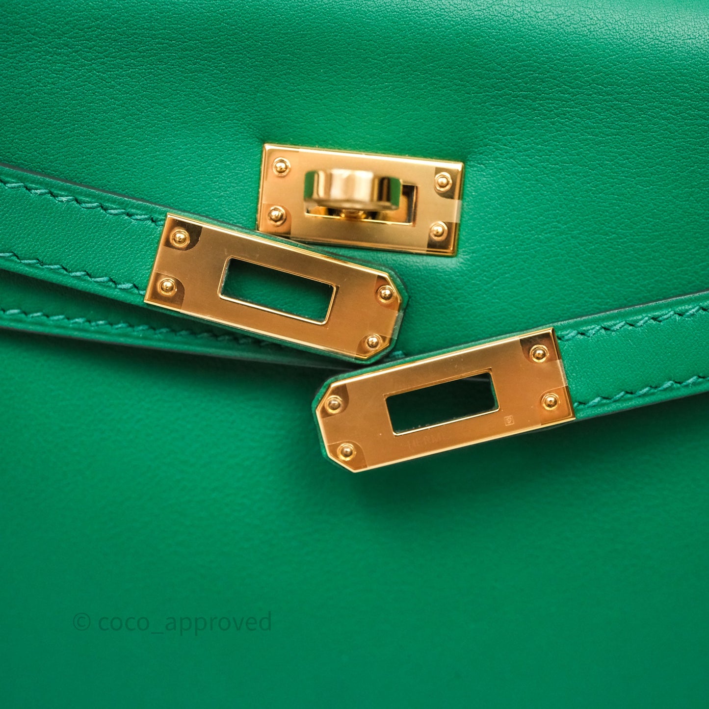 Hermès Kelly 25 Vert Vertigo U4 Swift Gold Hardware