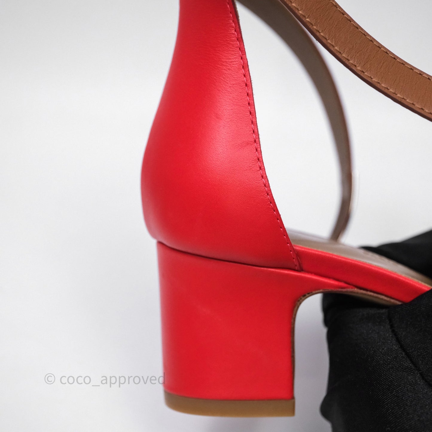 Hermes Manege Ankle Wrap Sandals Red Size 36